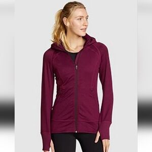 Eddie Bauer Women's Train Ascent Full Zip Hoodie Size Large Burgundy